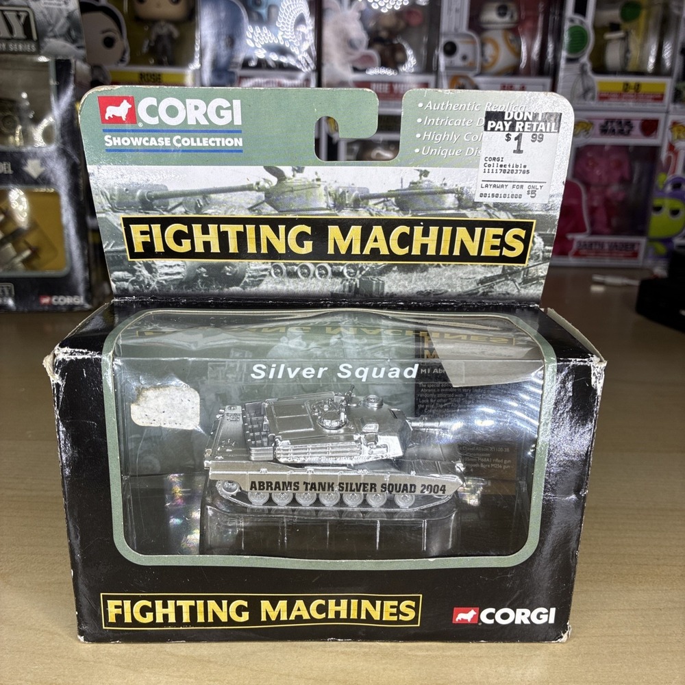 Corgi Fighting Machines M1 Abrams Tank Silver Squad 2004 CS90206